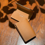 [French calf] <br>Thread gusset card case<br>color: camel