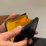 [Indigo dyed crocodile] <br>Half L zip wallet<br>[Made to order]