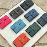 [French calf] <br>belt card case<br>color: orange