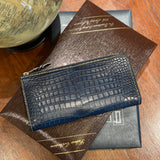 [Indigo dyed crocodile] <br>L zip long wallet<br>[Made to order]