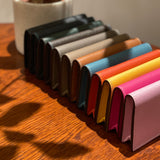 [French calf] <br>Thread gusset card case<br>color: camel
