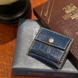 [Indigo dyed crocodile] <br>mini snap wallet<br>[Made to order]