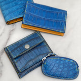 [Indigo dyed crocodile] <br>Inner card case