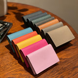 [French calf] <br>Thread gusset card case<br>color: dark brown