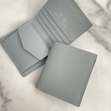 [French calf] <br>mini international wallet<br>color: ice gray