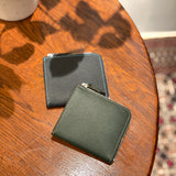 [French calf] <br>Half L zip wallet<br>color: navy