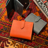 [French calf]<br>hookup wallet<br>color: orange