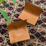 [French calf] <br>Thread gusset card case<br>color: camel