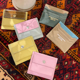 [French calf] <br>mini snap wallet<br>color: lemon yellow