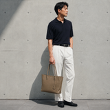 [Shrink leather]<br>tuti tote bag<br>color: taupe