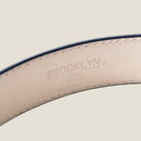 [クロコパターンレザー] <br>35mmベルト<br>color：インクブルー