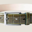 [Croco pattern leather] <br>35mm belt<br>color: Khaki