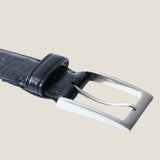[Salvage PROJECT]<br>[Croc pattern leather] <br>35mm belt<br>color: black