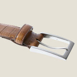 [Salvage PROJECT]<br>[Croc pattern leather] <br>35mm belt<br>color:olive