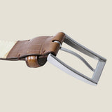 [Salvage PROJECT]<br>[Croc pattern leather] <br>35mm belt<br>color:olive