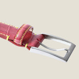 [Salvage PROJECT]<br>[Croc pattern leather] <br>35mm belt<br>color: red