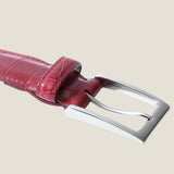 [Salvage PROJECT]<br>[Croc pattern leather] <br>35mm belt<br>color:ワインレッド