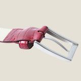 [Salvage PROJECT]<br>[Croc pattern leather] <br>35mm belt<br>color:ワインレッド
