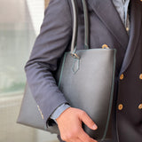 [French calf] <br>palest tote bag<br>color: navy