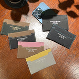 [French calf] <br>compact card case<br>color: taupe x mauve pink