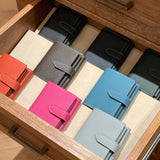 [French calf] <br>hookup wallet<br> color: ice gray