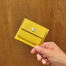 [French calf] <br>Mini -snap wallet<br>color: Yellow