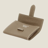[French calf] <br>belt coin case<br>color: taupe<br>[Made to order]