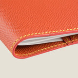 [French calf] <br>pocket size notebook cover<br>color: orange<br>[Made to order]
