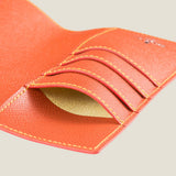 [French calf] <br>pocket size notebook cover<br>color: orange<br>[Made to order]
