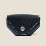 [French calf] <br>snap coin case<br>color: black<br>[Made to order]