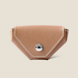 [French calf] <br>snap coin case<br>color: camel<br>[Made to order]