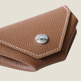 [French calf] <br>snap coin case<br>color: camel<br>[Made to order]
