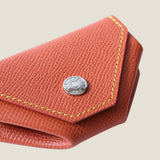 [French calf] <br>snap coin case<br>color: orange<br>[Made to order]