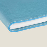 [French calf] <br>B5 notebook cover<br>color: aqua blue