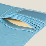 [French calf] <br>B5 notebook cover<br>color: aqua blue