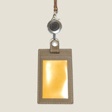 [French calf] <br>ID strap double-sided vertical<br>color: taupe