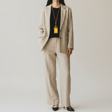 [French calf] <br>ID strap double-sided vertical<br>color: taupe
