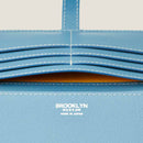 [French calf] <br>Long wallet with belt<br>color: Aqua Blue