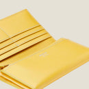 [French calf] <br>Long wallet with belt<br>color: Yellow