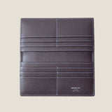[French calf] <br>Long wallet (no coin purse)<br>color: dark brown<br>[Made to order]