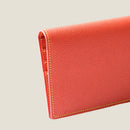 [French calf] <br>Long wallet (no coin purse)<br>color: Orange