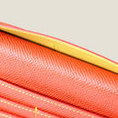 [French calf] <br>Long wallet (no coin purse)<br>color: Orange