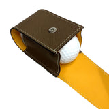 [French calf]<br>golf ball case<br>color: taupe
