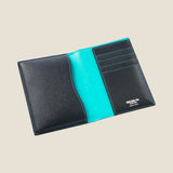 [フレンチカーフ] <br>内盛りパスポートケース<br>color：ネイビー