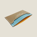 [French calf] <br>Compact card case<br>Color: Tope x Gene Blue