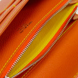 [French calf] <br>flap long wallet<br>color: orange