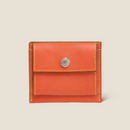 [French calf] <br>Mini -snap wallet<br>color: Orange