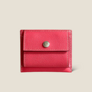 [French calf] <br>Mini -snap wallet<br>color: Pink Azare