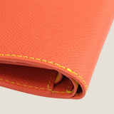 [French calf] <br>mini international wallet<br>color: orange