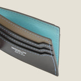 [French calf] <br>mini snap wallet<br>color: taupe x dark brown